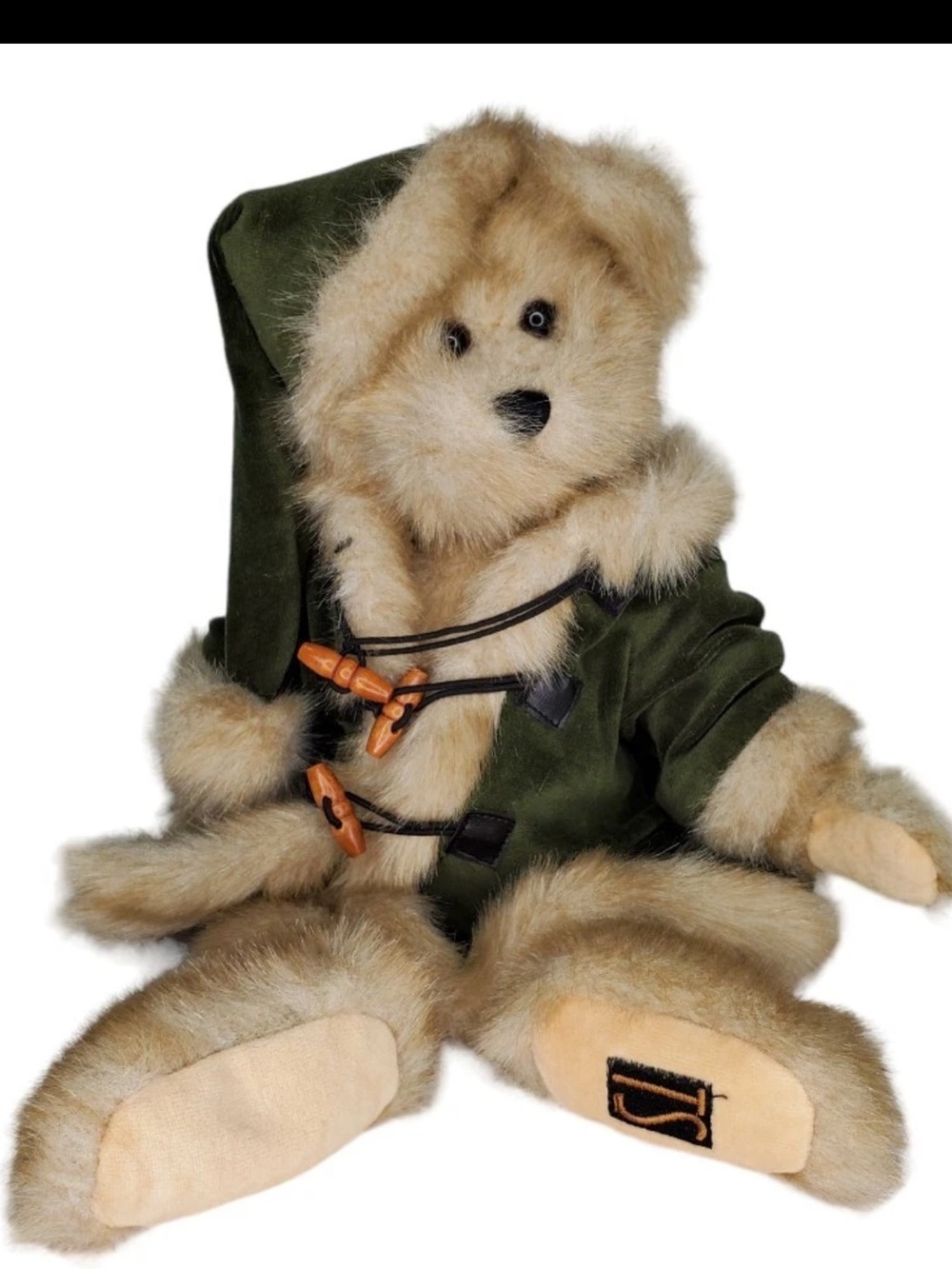 Trade Secret TS Plush Teddy Bear 2002 Green Winter Hat Outfit Stuffed Toy NWT